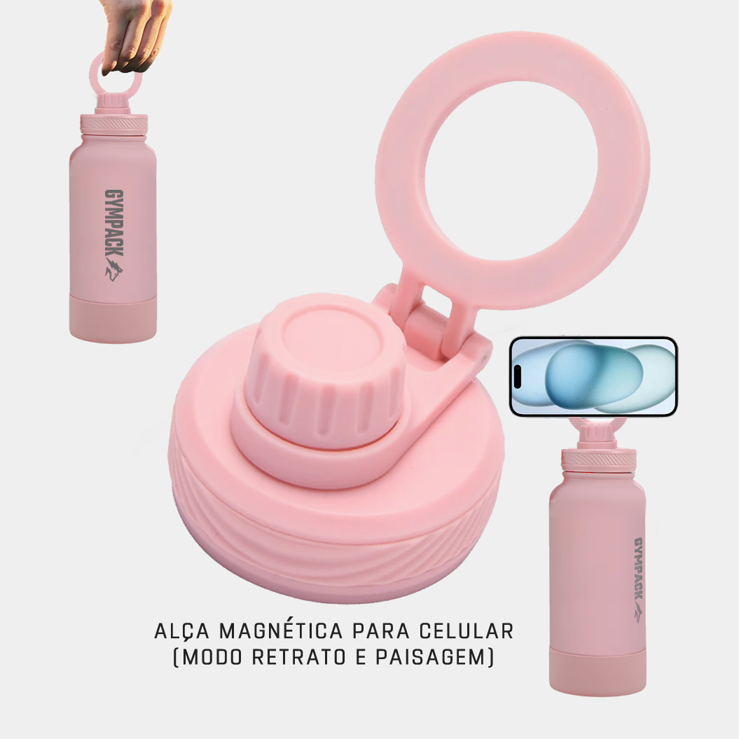 Garrafa Térmica Magsafe Gympack 650ml Rosa