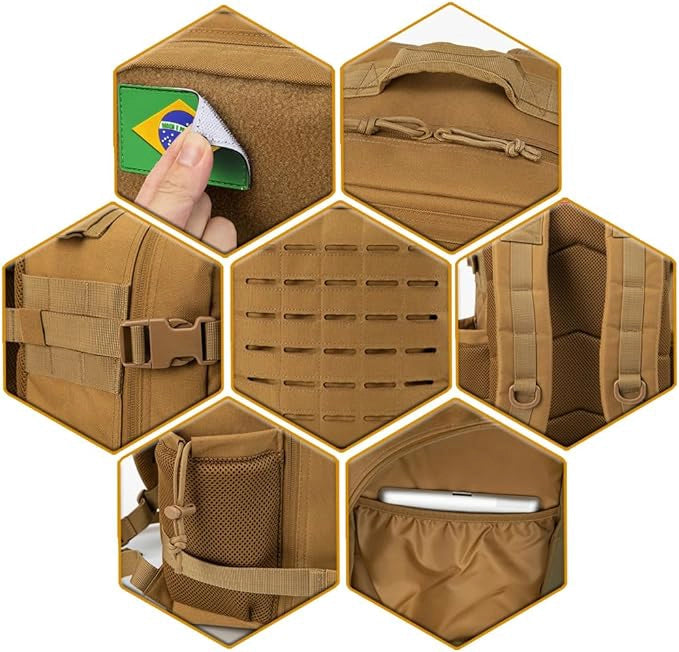 Mochila Gympack Pro 25L Cáqui - Detalhes Gerais da Mochila