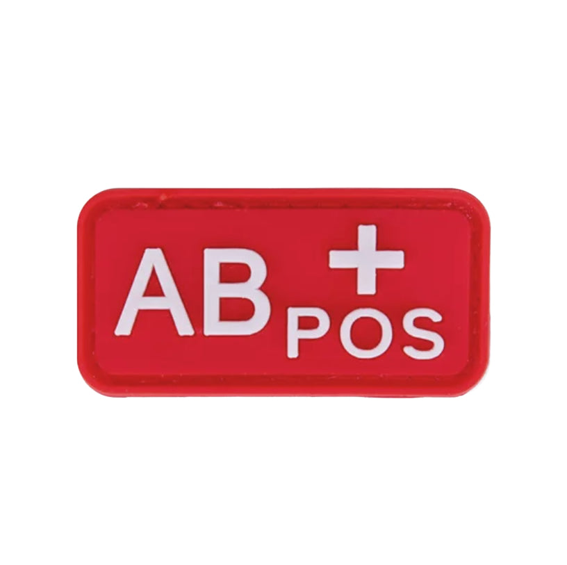 Patch Tipo Sanguíneo (A+, B+, AB+, O+, A-, B-, AB-, O-) Vermelho