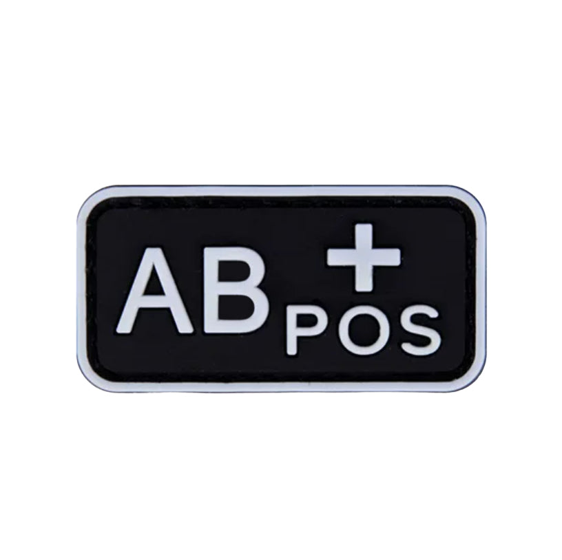 Patch Tipo Sanguíneo (A+, B+, AB+, O+, A-, B-, AB-, O-) Preto