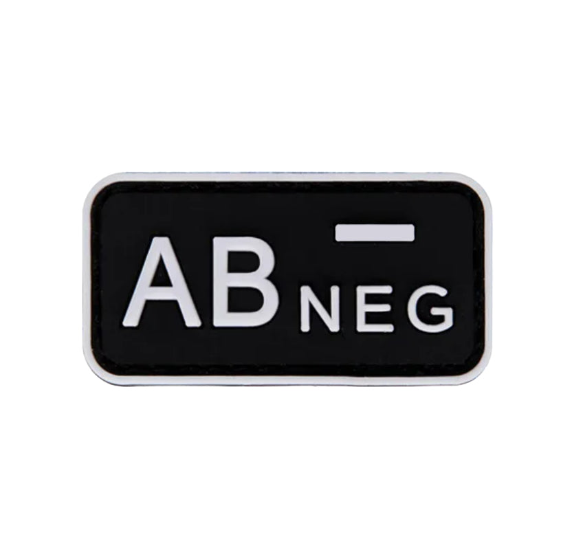 Patch Tipo Sanguíneo (A+, B+, AB+, O+, A-, B-, AB-, O-) Preto