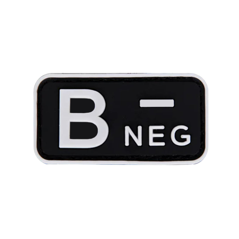 Patch Tipo Sanguíneo (A+, B+, AB+, O+, A-, B-, AB-, O-) Preto