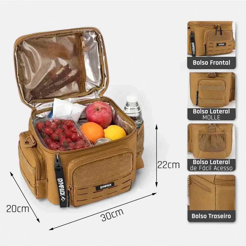 Bolsa Térmica Marmiteira 13L Gympack Cáqui