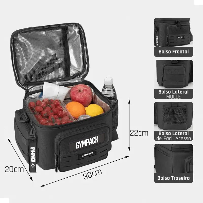 Bolsa Térmica Marmiteira 13L Gympack Preta