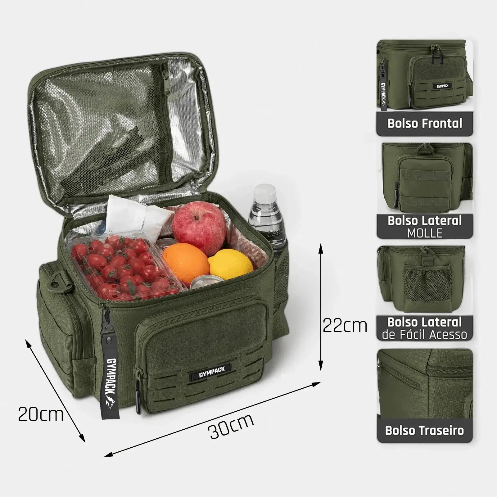 Bolsa Térmica Marmiteira 13L Gympack Verde