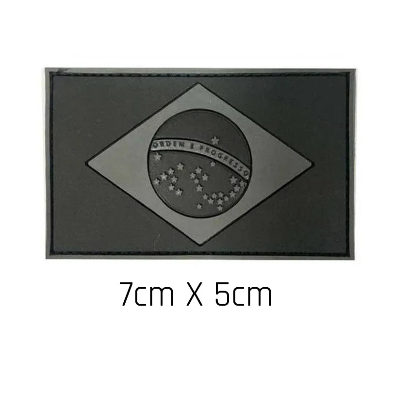 Patch Bandeira do Brasil em Preto e Branco