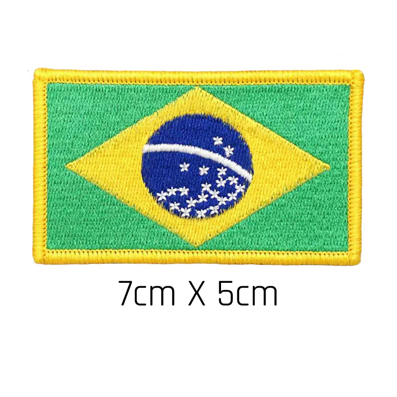 Patch Bandeira do Brasil Dourada