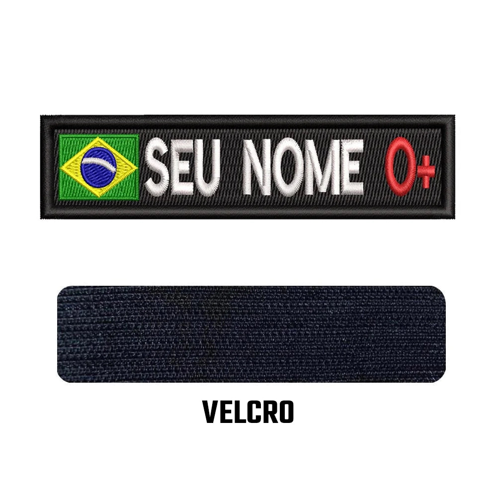 Patch Personalizável Brasil + Tipo Sanguíneo