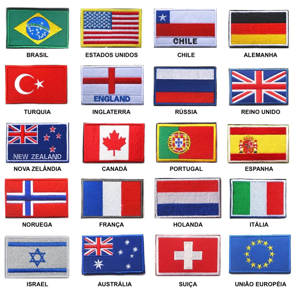 Patch Bandeiras Países