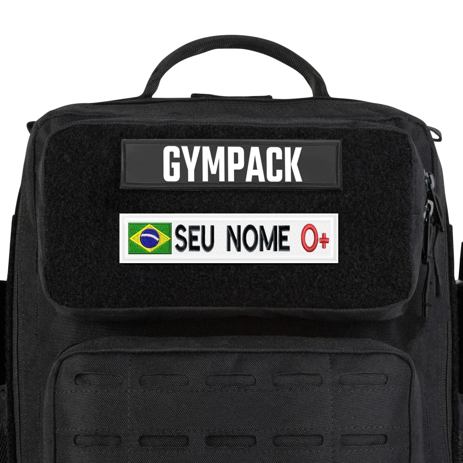 Patch Personalizável Brasil + Tipo Sanguíneo Branco
