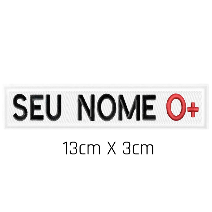 Patch Personalizável Tipo Sanguíneo Branco