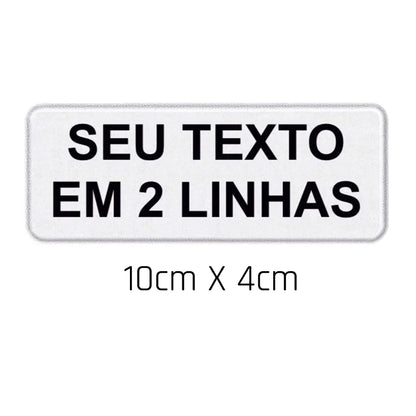 Patch Personalizável Duas Linhas Branco