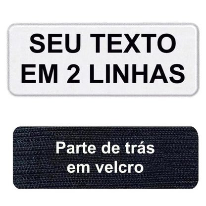 Patch Personalizável Duas Linhas Branco