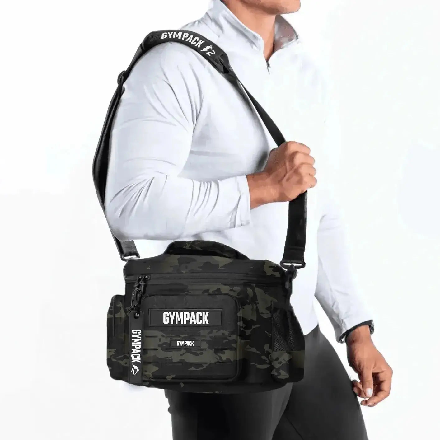 Bolsa Térmica Marmiteira 13L Gympack Preta Camuflada